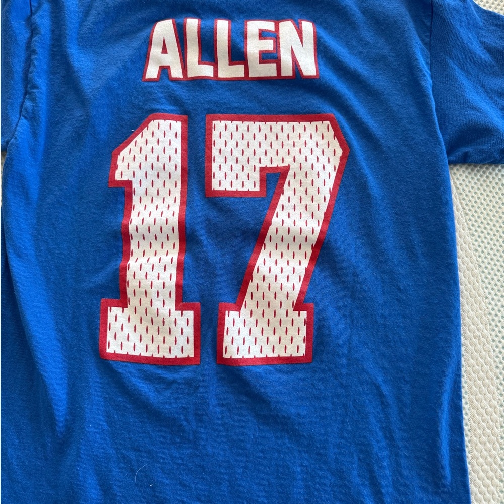 Gildan Kids Blue Shirt with Red and White Number